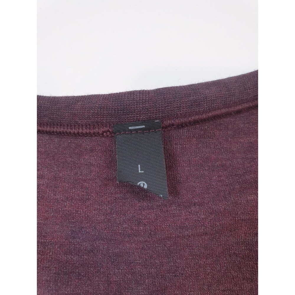 Lululemon Shirt Men's Large Maroon Crew Lightweight Soft Tee Top - Picture 3 of 10